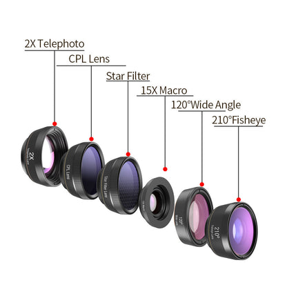 Quicktrend™ 6 in 1 mobile lens set