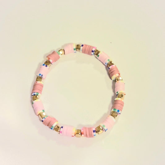 Preppy light pink bracelet