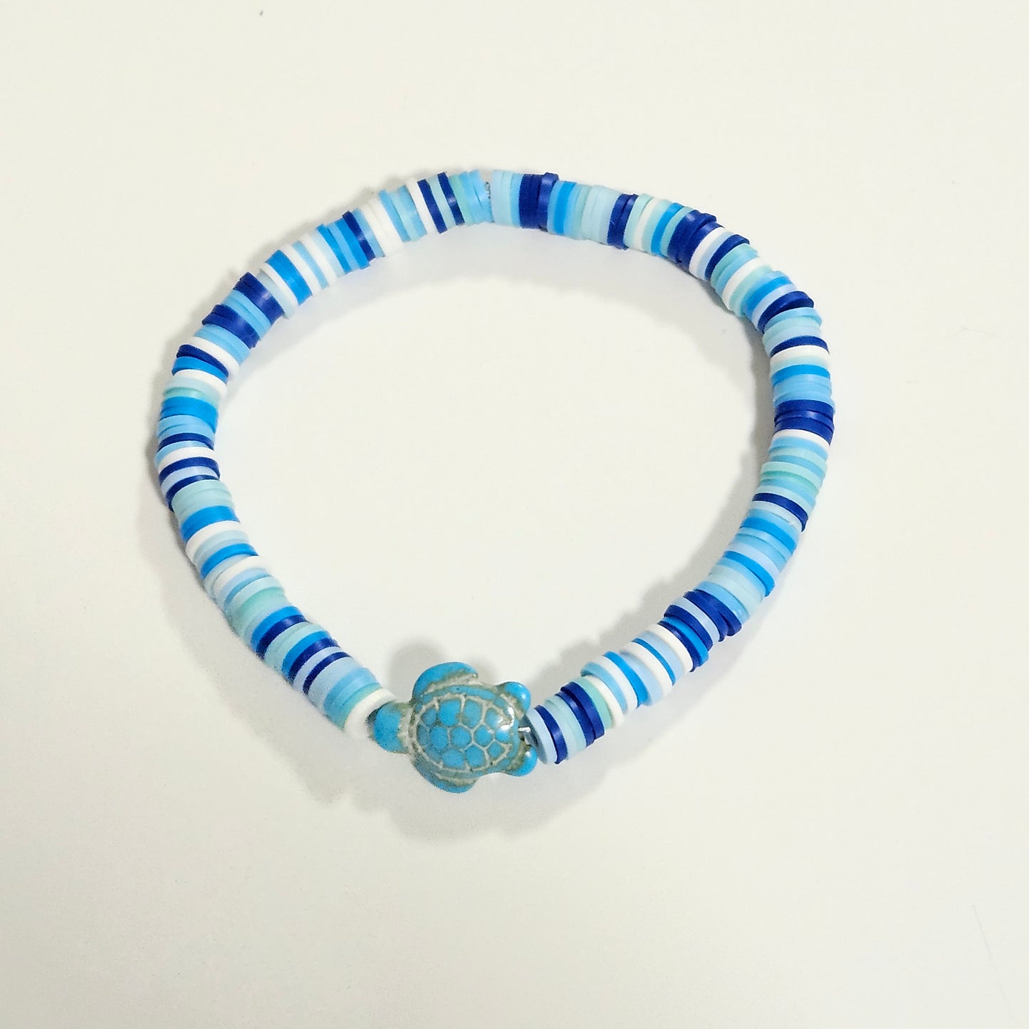 Frosty Blue Turtle Bracelet